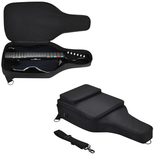 Hzycwgone Tasche für PDP Gaming RIFFMASTER Wireless Guitar Controller,Tragbarer Reisehülle Tragetasche Umhängetasche Rucksack für PDP RIFFMASTER PS5/PS4/Xbox Wireless Guitar Controller,Laptop,Kabel