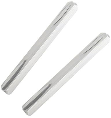 Silkwish Lot de 2 tiges carrées 8 mm x 80 mm pour poignées de porte - Acier carré pour poignée de porte - Plaque longue BB/PZ - Barre de broche de rechange pour poignée de porte, serrure à enficher