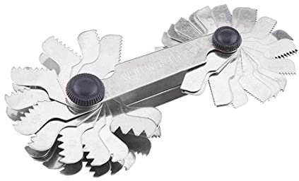 Cpolebev 52 StüCk Von Gewinde Steigung Lehre Gewinde Steigung Messung Werkzeug Gewinde Lehre (52 StüCk Metrisch +)