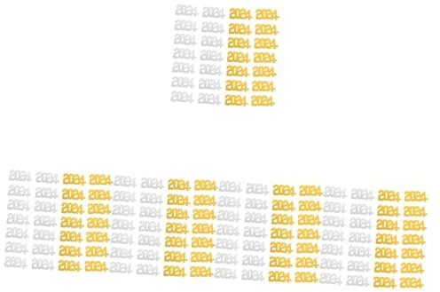 Gadpiparty 5 Piezas 2 Números de decoración de Vacaciones Navidad Papel picado Decorativo decoración de Fiesta de año Nuevo Decoracion Boda decoración hogar Confeti de Mesa número de Confeti