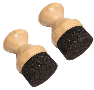 Lerpwige 2 aplicadores de cera de aceite de madera de bambú para mejorar el brillo en tablas de cortar y cucharas