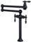 Black,Pot Filler Faucet Deck Mounted, Commercial Kitchen Faucets Brass Stretchable Double Joint Swing Arm Single Hole Pot Filler Folding Faucet