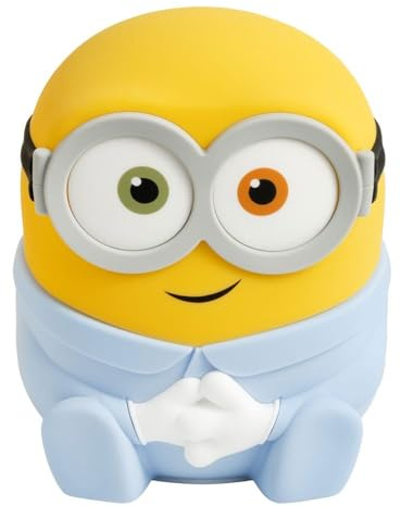 Paladone Minions Bob SquishyGlo Silicone Night Light, Officially Licensed Soft Touch Rechargeable Lamp with Auto-Off Timer for Bedrooms & Home, Kids & Adults