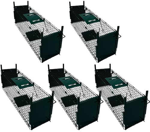 Lot de 5 pièges à Animaux Paladian en Acier de 60 cm – pour Souris, Rats et Autres rongeurs – Pliables, économiques et réutilisables – pour Usage intérieur et extérieur – 60 x 18 x 20 – Français