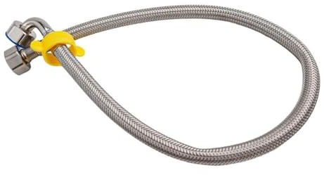 Opatiny Flexibler Winkelverbinder aus Edelstahl, 1,27 cm (90 °) x 1/2 Zoll für Sanitär, Badezimmer, Küche, Wassereinlass, gewebter Schlauch mit langlebigem, auslaufsicherem Design