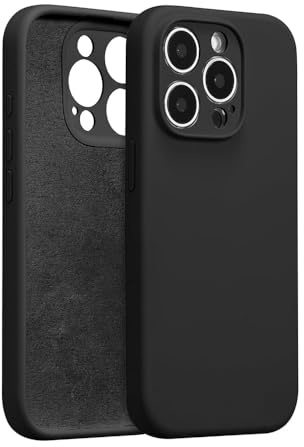 ZTOFERA Liquid Silicone Case for iPhone 14 Pro Max (6.7), Black | Anti-Scratch Soft Microfiber Lining, Fresh Solid Color, Lightweight, Full Camera Protection, Shockproof Protective Cover