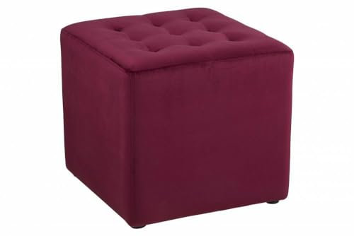 AC Design Furniture Hocker Brynner, B: 38 x T:38 x H: 36 cm, Holz, Rot