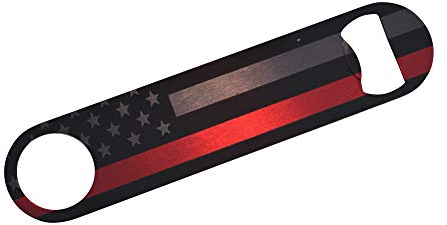 Feuerwehrmann-Flaschenöffner, dünn, rote Flagge, gedämpft, robust, Geschenk für Feuerwehrmann