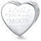 Ich liebe dich bis zum Mond und zurück Heart Charm 925 Sterling Silber Perlen für Pandora Charm Armbänder