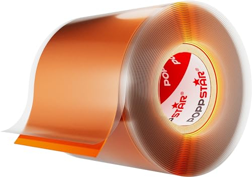 POPPSTAR selbstverschweißendes Silikonband, 3m x 50mm, Isolierband und Dichtungsband (Wasser, Luft), orange, 1 Rolle