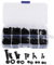 270Pcs M2/M2.5/M3/M4/M5 Kit rondella per dadi a vite in nylon, kit di assortimento di bulloneria per montaggio con dado esagonale a vite in nylon con scatola di plastica, nero/bianco(Black)