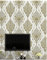 Prior.choice 9.5X0.53M Elegant Gold Damask Matt Waterproof Embossed Textured PVC Wallpaper Roll for Bedroom Livingroom 1.73' W x 31.2' L=5.035㎡ (54sq.ft) (Cream White with Gold)