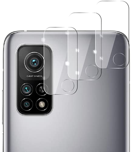 QUITECO Protezione Fotocamera per Xiaomi Mi 10T 5G / Mi 10T Pro 5G [3 Pezzi] Pellicola Vetrino Telecamera Posteriore Lente Camera