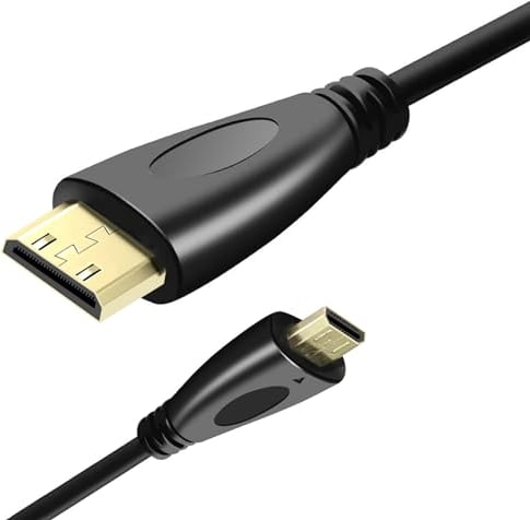 Micro HDMI to Mini HDMI Cable Male to Male Micro HDMI Adapter 4K High Speed Micro HDMI Extension Cord Compatible with Digital Cameras, Tablet, Monitors