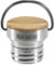 Klean Kanteen Unisex – Erwachsene Bamboo Kappe, Brushed Stainless, One Size, Bambus Oder Naturholz, Silber