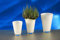 INNA-Glas Konische Blumenvase Anna Earth aus Glas, weiß, 15cm, Ø11cm - Glasvase