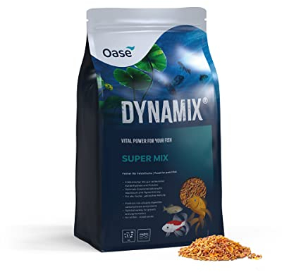 OASE Dynamix Super Mix 20 L - Fischfutter für natürlich schönes Wachstum, Teichfischfutter für ausgewogene Ernährung bei gemischten Teichbesatz