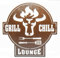 tuning-art GC01 Grill Schild | Bulle + Grill & Chill Lounge Gartenschild | Stahl Massiv | Bronze