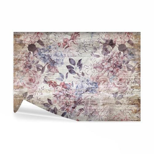 decomonkey Papier Peint Intissé Fleurs Bois 400x280 cm Décoration murale | Tapisserie décorative pour chambre salon, Art mural unique design tendance, moderne