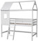 Happy Garden Lit cabane Mezzanine pour Enfant 190x90cm Blanc Margot