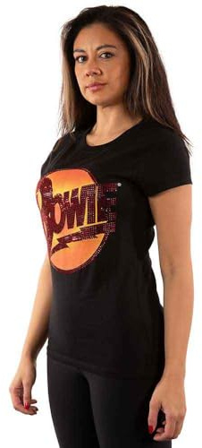 David Bowie T Shirt Diamond Dogs Diamante Logo Official Women's Skinny Fit