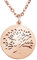 Gravado Mondgold Halskette aus Roségold Edelstahl mit Kreis und Lebensbaum Cut-Out Anhänger, inkl. Geschenkbox, Damen Schmuck