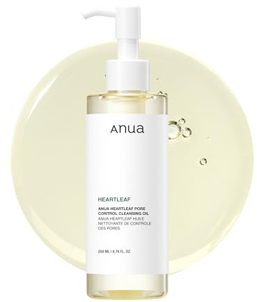 Anua Heartleaf Pore Control Cleansing Oil, Pore Cleanser, Sebum Care, Gentle Melting Oil Cleanser for Face, Safe For All Skin Type, Daily Hydrating Makeup Remover, Korean Skin Care (6.76fl.oz)