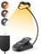 EDISHINE Lampe de Lecture 8 LED USB Rechargeable avec 360° Col de Cygne Flexible, 3 Températures de Couleur & Gradation en Continu, Protection des Yeux, Lampe Pince pour Lire au Lit, Noir