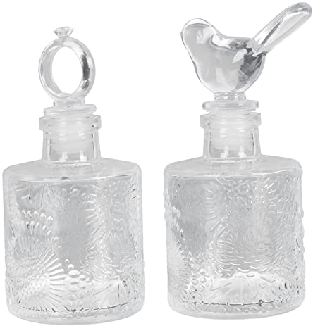 COLLBATH 2Pcs Embossed aromatherapy bottle perfume sticks bottles antique scent bottles Portable Perfume Bottles aroma container antique perfume bottles small vase Glass travel desktop