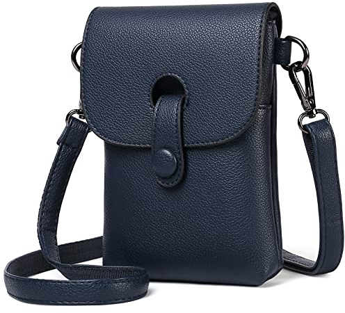 SENDEFN Sac Telephone Portable Femme, Sac à Bandoulière pour Téléphone Portable en Cuir, Sac à Main Bandoulière Éclair, Portefeuille Femme Pochette Telephone Portable avec Bandoulière Réglable