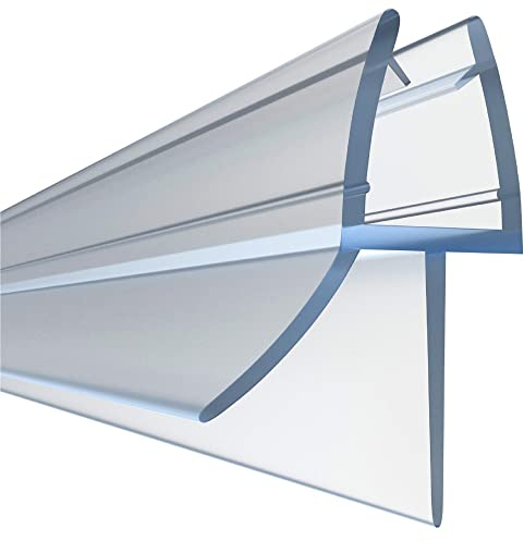 HNNHOME Duschdichtung, 1-Meter für 6-8mm Glasstärke, Duschtürdichtung für Bad Duschwand und Duschabtrennung, Dichtet Spalten bis zu 20mm ab (Gerade)