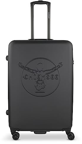 Chiemsee Koffer “Jumper L” mit 4-Rollen, Hartschalenkoffer aus recyceltem PET, schwarz