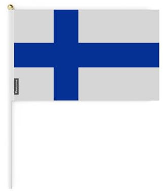 Pixelforma Confezione da 50 mini bandiera della Finlandia, 14 x 21 cm