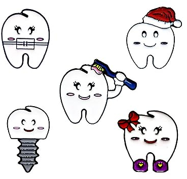 Niedliche Zahn Emaille Pins Zahnarzt Gesundheit Brosches Cartoon Zahnmedizin Abzeichen Punk Metall Pins Schmuck Geschenk für Zahnarzt Arzt Zubehör