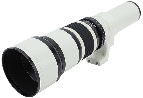 Prime Teleobjektiv, 500 mm Länge Kamera Prime Objektive für spiegellose Vollformatkamera (weiß)