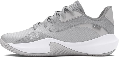 Under Armour Unisex UA Lockdown 7 Low Basketball Schuhe, Halo Gray/Distant Gray/Halo Gray, 41 EU