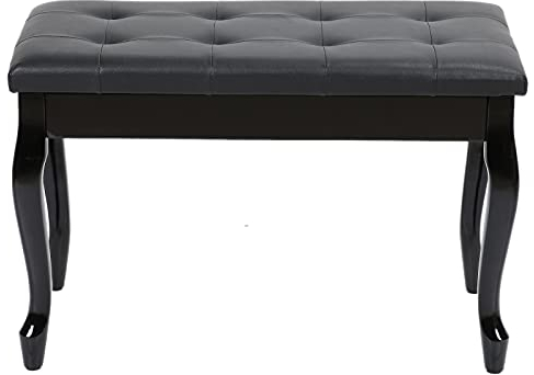 Leder-Klavierbank aus Holz, 29,9 X 13,8 X 19,7 Zoll, PU-gepolstertes Kissen, Klavierhocker Mit Aufbewahrungsbox, Tragbarer Keyboard-Bankstuhl Für Konzertheim