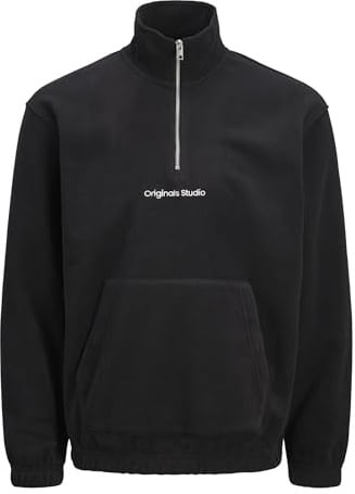 JACK & JONES Herren Jorvesterbro Fleece Quarter Zip Noos Sweatshirt (1er Pack)