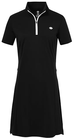 AjezMax Robe de Tennis Femmes Polo Robes de Sport Athlétique Manches Courtes d'été Décontracté Séchage Rapide