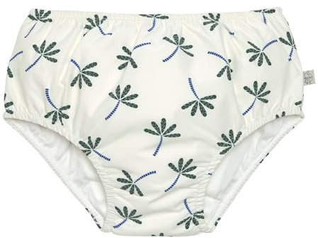 LÄSSIG Baby-und Kleinkind-Schwimmwindel Badewindel Badehose mit Windel mit UV-Schutz Palms nature 7-12 Monate