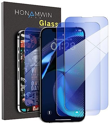 HONAMWINPRO Screen Protector Blue Light Block For iPhone 11 Pro Max Tempered Glass 2 PACK Screen Protector