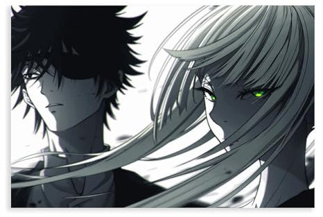 Majo to Yajuu Anime-Poster, 2 Leinwand-Poster, Schlafzimmerdekoration, Landschaft, Büro, Raumdekoration, Geschenk, 50 x 75 cm