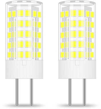 BROLSKUN Gy6.35 - Lampadina LED di ricambio per alogena, 12 V, attacco JC, 40 W, 50 W, lampadina LED bianca, 4 W, piccola lampadina a LED, 6000 K, confezione da 2