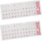 LARUISEE 2pcs Russian Sticker For Keyboard Black/Blue/Green/Red/Yellow Characters On Transparent Background Standard Letter Stickers Small Black