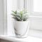 New Beautiful Artificial Succulent in White Marble Plant Pot For Any Room Home Decor H 13cm