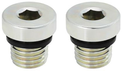 Create idea 2 Stück M12 X 1,5 Mm Verschlussstopfen aus Karbonstahl mit Gummidichtung. Innensechskant-Wasserrohrstopfen Zum Abdichten von Hydraulikölpumpen Abdichten Und Verstopfen von Rohrleitungen