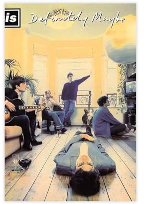 acalur Oasis – Definitely Maybe – Miniatur-Leinwand-Poster, Schlafzimmer, Dekoration, Landschaft, Büro, Raumdekoration, Geschenk, 20 x 30 cm