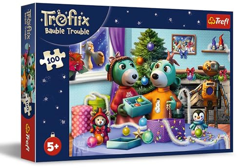 Trefl - Puzzle 100 Teile, Die Feiertage der Familie Treflik, 5+ | Fördert Konzentration und Beobachtungsgabe, hohe Qualität, detailreiches Puzzle, farbenfrohes Puzzle für Kinder