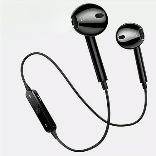 Bluetooth Earphones with Mic, Wireless Headphones, Wireless Earbuds Running Headphones Noise lsolating Headset, Compatible With Phone, Pad, Smartphones, Laptops (Black)