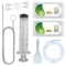 Kit Pulizia Frigorifero 7 Pezzi | 2 Filtri a Carboni Attivi, Raschietto Ghiaccio, Siringa 30ml & Accessori | Rimozione Odori, Igiene Profonda per Tutte Marche